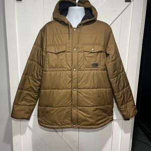 The North Face Men's Brown Hooded Puffer Jacket